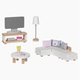 goki Puppenhausm&ouml;bel Puppenm&ouml;bel Style, Wohnzimmer (packung, 20tlg., set),
