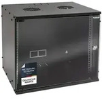 HMF Serverschrank Netzwerkschrank, Serverschrank 19 Zoll, 9 HE, 400 mm Tiefe,