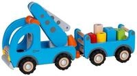 goki Spielzeug-Kran Kranwagen mit Anh&auml;nger, (packung, 8-tlg., set), Hochwertige