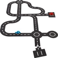 goki Spielmatte Spielstra&szlig;e aus Filz (30-St), mit 2 Fahrzeugen