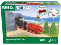 BRIO® Spielzeug-Eisenbahn BRIO® WORLD, Batterie-Dampflok Set, FSC®- schützt...