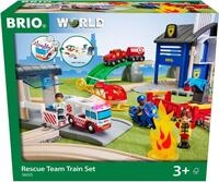 BRIO&reg; Spielzeugeisenbahn-Erweiterung BRIO&reg; WORLD, Polizei und Feuerwehr Set...