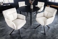 riess-ambiente Polsterstuhl BIG GEORGE wei&szlig; &ndash; 360&deg; drehbar, mit Armlehnen &