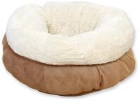 all for paws Tierbett Donut Lambswool f&uuml;r Hunde beige