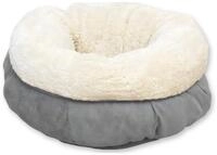 all for paws Tierbett Donut Lambswool f&uuml;r Hunde grau