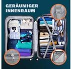 monzana Kofferset, Baseline Kofferset 4 Rollen Zahlenschloss Trolley Reisekoffer
