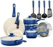 GreenLife Topf-Set 16 teilige Set mit Glasdeckeln K&uuml;chenhelfern