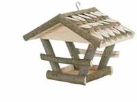 Patkar Vogelfutterhaus für Wildvögel mit Schindeldach 26x20x23cm