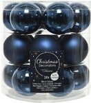 Kaemingk Weihnachtsbaumkugel Weihnachtsbaumkugeln Glas &Oslash; 4 cm nachtblau 18 St&uuml;ck