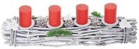 MCW Adventskranz T783-L, Mit 4 Kerzenhaltern, Aufwendig geschm&uuml;ckt