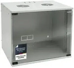 HMF Serverschrank Netzwerkschrank, Serverschrank 19 Zoll, 9 HE, 400 mm Tiefe,