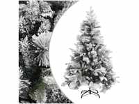 vidaXL Künstlicher Weihnachtsbaum Weihnachtsbaum mit Zapfen Beschneit 150 cm...