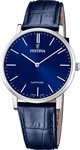 Festina Quarzuhr Festina Herrenuhr Leder blau Festina, (Analoguhr), Herren Armbanduhr