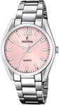 Festina Quarzuhr Boyfriend Damenuhr F20622-2 Hellrosa Edelstahlband 36,8 mm