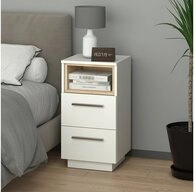 Vicco Nachtschrank Beatrice, Wei&szlig;/Sonoma, 36 x 68 cm 2er Set (2-St)