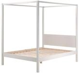 Vipack Himmelbett Pino, Kiefer massiv wei&szlig; lackiert, Made in Europe, zeitloses