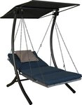 Angerer Freizeitm&ouml;bel Hollywoodschaukel Luxus Smart denim, 1-Sitzer, Bettfunktion,