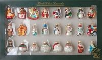 Krebs Glas Lauscha Christbaumschmuck Mini Glasfiguren - 24 verschiedene Figuren im