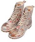 DOGO Long Boots Schn&uuml;rstiefel Squirrel Damen Stiefeletten, Longe Schn&uuml;rboots