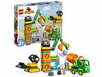 LEGO® Konstruktionsspielsteine Baustelle mit Baufahrzeugen (10990), LEGO®...
