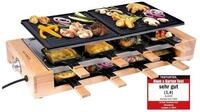 KLAMER Raclette 8 Personen, 1500W Raclette Grill mit Holzgestell, Raclette mit