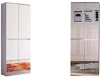 trendteam Garderobenschrank Garderobenschrank Mirror 4-trg wei&szlig; Spiegel Schuhschrank