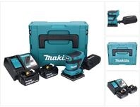 Makita Exzenterschleifer DBO 480 RGJ Akku Schwingschleifer 18 V 112 x 102 mm + 2x
