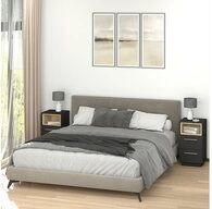 Vicco Nachtschrank Beatrice, Anthrazit/Sonoma, 36 x 68 cm 2er Set (2-St)