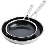 KitchenAid Pfannen-Set Multi-Ply Stainless Steel Non-Stick (CC006065-001),...