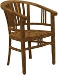 SIT Armlehnstuhl Mikkeli aus recyceltem Teakholz &ndash; Massivholz &ndash; Brettsitz,