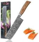 Wakoli Asiamesser EDIB Pro Nakiri Damastmesser K&uuml;chenmesser 18cm Klinge