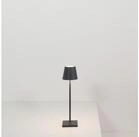 Zafferano LED Tischleuchte POLDINA MICRO MATT BLACK schwarz matt &Oslash;7x28cm