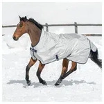 Bucas Pferde-Thermodecke Bucas Power Turnout Extra High Neck 300g - silver 140 cm