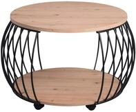 M2 Kollektion Couchtisch PEKING, &Oslash; 60 cm, mit Rollen, mit Ablage