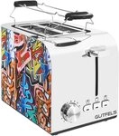 Gutfels Toaster TOAST 3010 G, 2 kurze Schlitze, 850 W, 2-Scheiben-Toaster, 850...