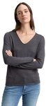 TOM TAILOR V-Ausschnitt-Pullover aus Feinstrick