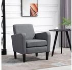 HOMCOM Sessel Loungesessel mit Armlehnen, Relaxsessel mit Kissen (Polstersessel,