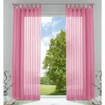 Gardinenbox Gardine (2 St), Schlaufen, transparent, Voile, Transparent Vorhang...