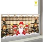 Delindo Lifestyle Scheibengardine WEIHNACHTS-TEAM (1 St), Schlaufen, blickdicht,