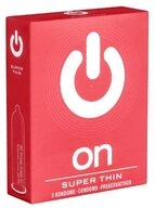 ON Condoms Kondome Super Thin Packung mit, 3 St., d&uuml;nne Kondome f&uuml;r mehr Gef&uuml;hl
