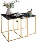 Wohnling Satztisch WL5.787 Beistelltisch Couchtisch Set Metalltisch Ablagetisch