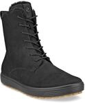 Schn&uuml;rboots ECCO "SOFT 7 TRED W", Damen, Gr. 37, schwarz, Nubukleder, Schuhe