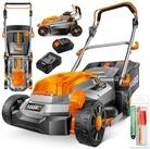 MASKO Akkurasenm&auml;her ECO-X10 mit 33cm Schnittbreite, 30L Fangkorb, 4,0Ah Akku &