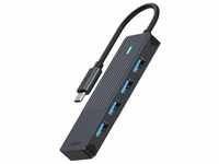 Rapoo UCH-4001 USB-C Hub, USB-C auf USB-A, Grau USB-Adapter USB-C zu USB 3.2...