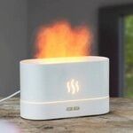 Haushalt International Diffuser Aromadiffuser mit Flammeneffekt, wei&szlig; Ma&szlig;e...