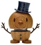 HOPTIMIST Dekofigur Hoptimist Wackelfigur, Motiv Snowman aus Holz, Small,