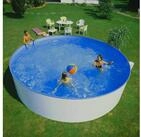 Planet Pool Rundpool Stahlwandpool rund 360x84 cm, Stahl 0,3 mm wei&szlig;, F