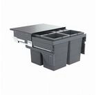 Hailo Einbaum&uuml;lleimer Hailo Cargo 600 Slide Abfallsammler 52 L 4x13 L f&uuml;r 60 cm