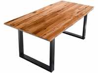 SalesFever Baumkantentisch, Sichtbare Maserung und Astlöcher, Esstisch aus