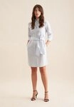 seidensticker Sommerkleid 3/4 Kragen Gestreift